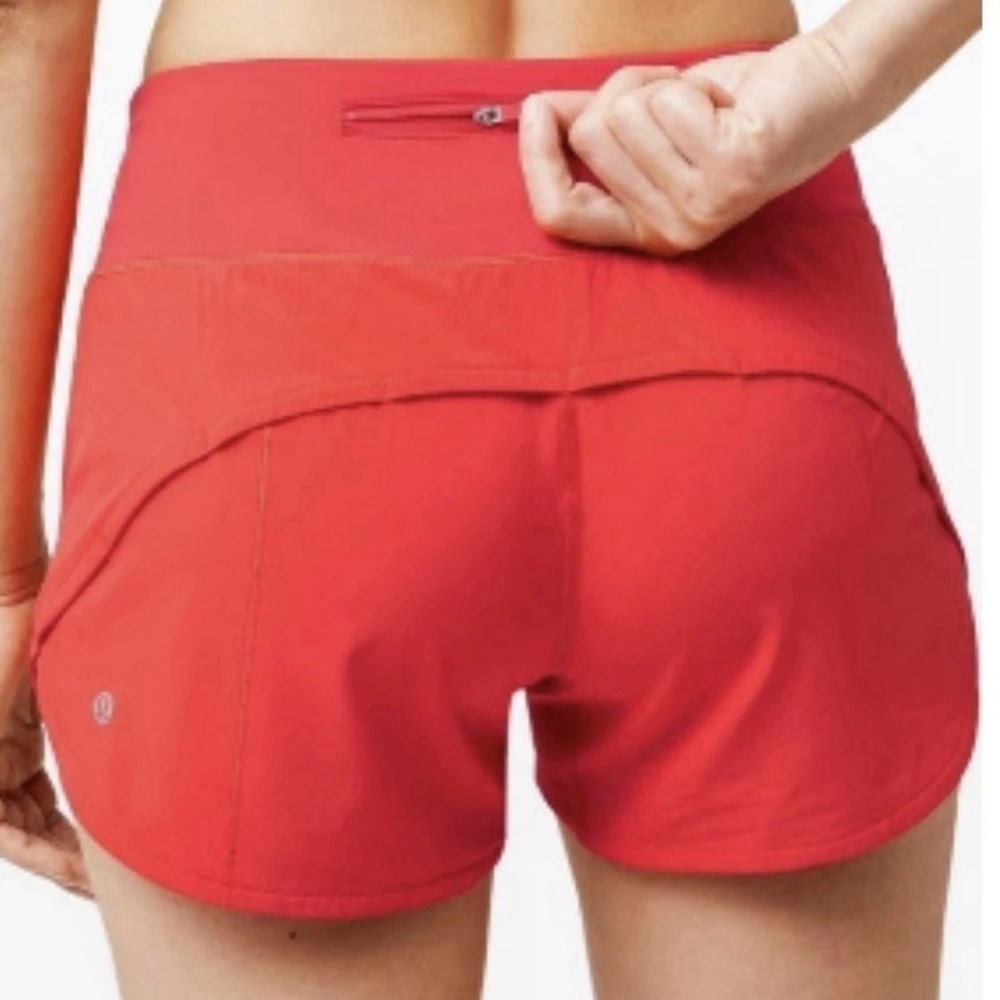 Lululemon Speed Up High-Rise Lined Short 4" - Red - Size 8